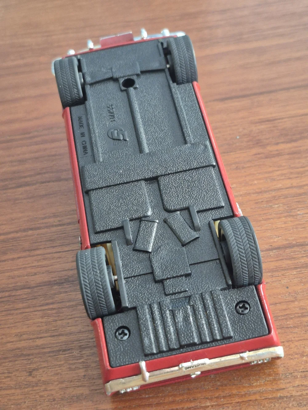 Vintage Metal Plastic Red Convertible Toy Car - Ford Die-Cast Ford Mustang